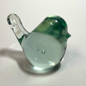 Kerry Glass Ireland clear glass bird figurine / paperweight